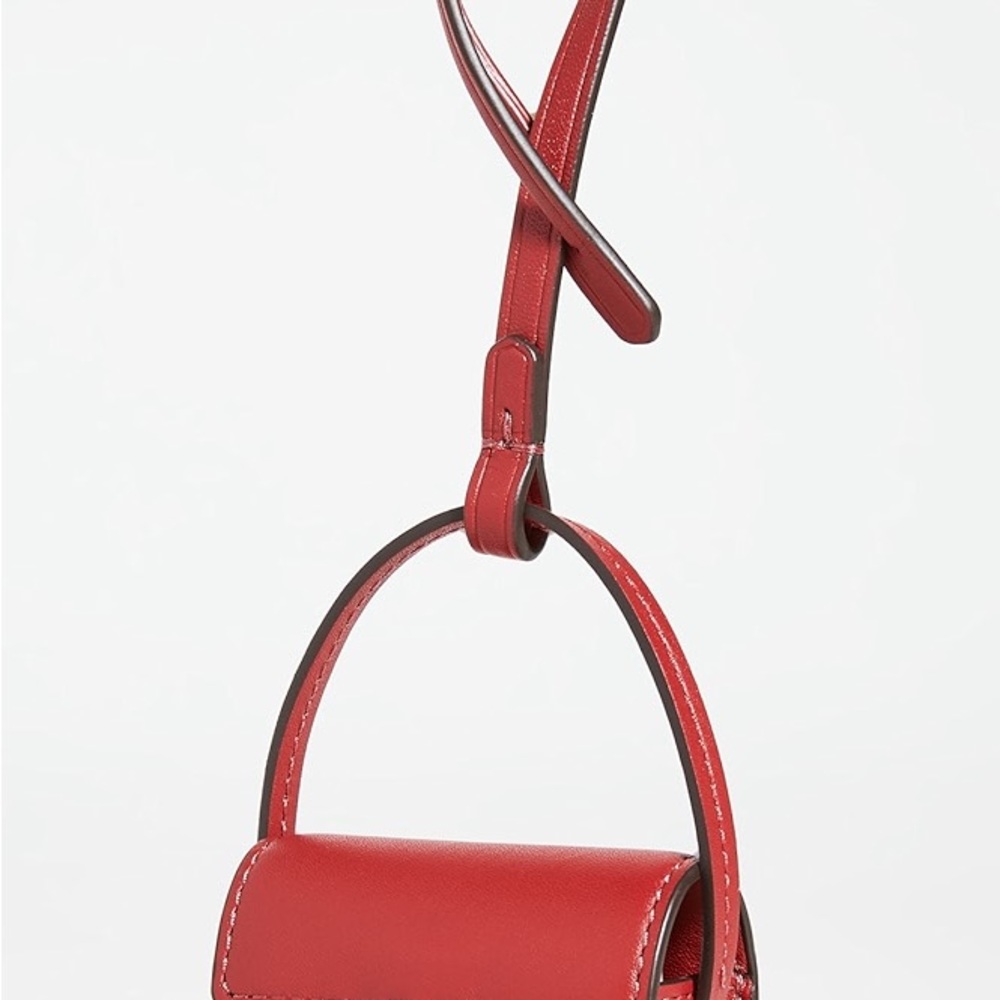 Tory Burch Miller Case for Apple Airpods Pro Holder Red Leather Gold Logo